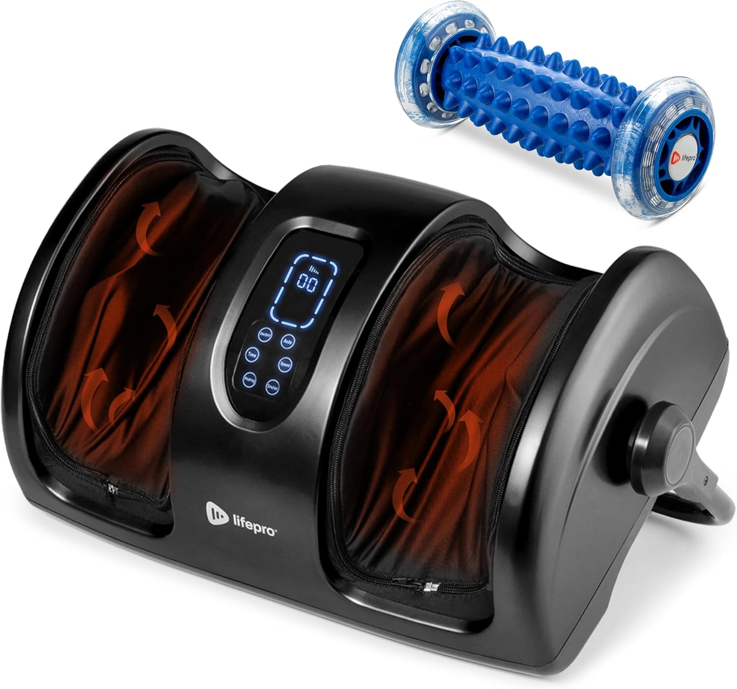 LifePro Shiatsu Foot Massager with Heat | Deep Kneading Massage | Electric Foot Massager for Leg, Calf, Feet, Ankle with Free Roller | FSA HSA Eligible