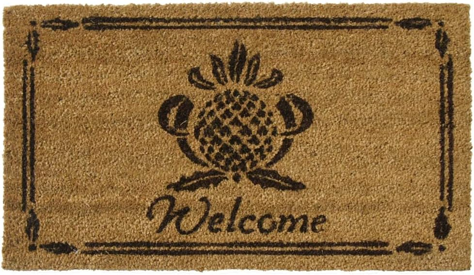 Rubber-Cal  "Pineapple Welcome Mat" Pineapple Doormat, 18 x 30-Inch