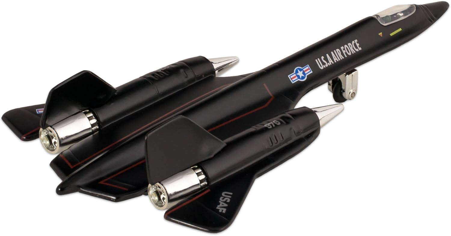 Master Toys & Novelties Black X-Planes Air Force SR-71A Blackbird Die Cast Jet Plane Toy with Pull Back Action