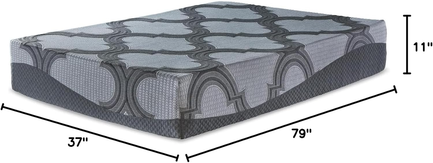 Signature Design by Ashley Twin Size Comfort Plus 10 Inch Hybrid Mattress with Lumbar Support Gel Memory Foam