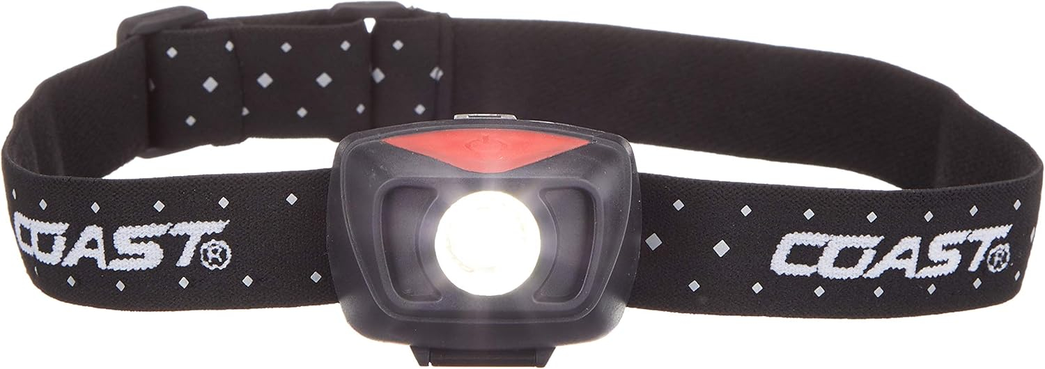 Coast Polysteel 60 400 Lumen Stormproof LED Headlamp (30415), Black