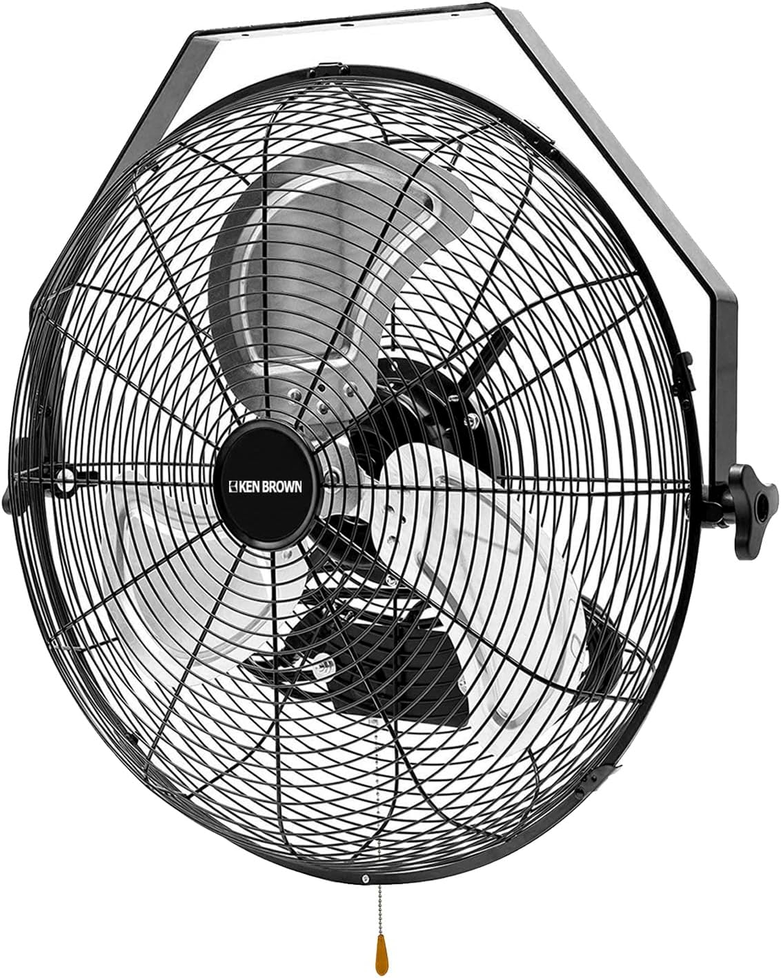 Ken Brown Black Heavy Duty Industrial Wall Mounted Fan