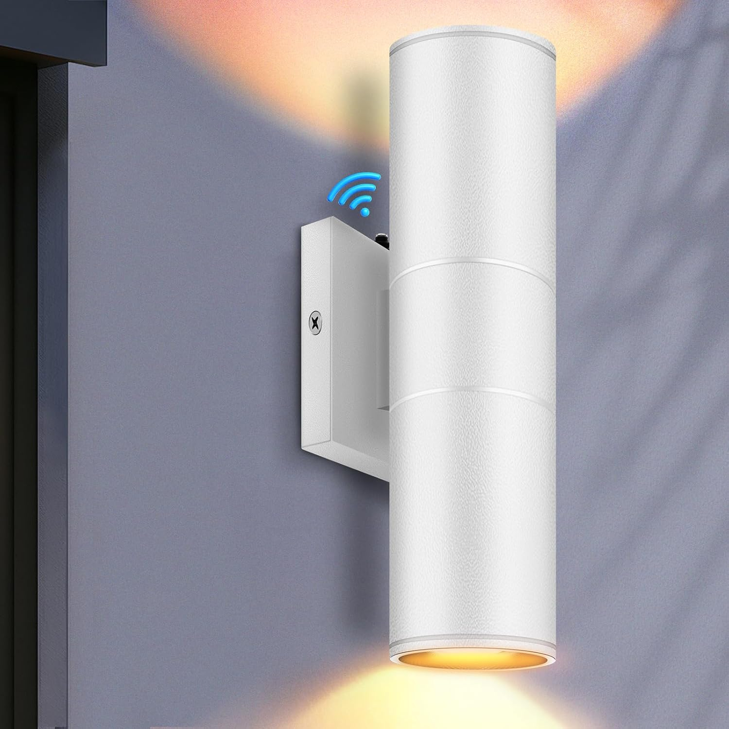 Outdoor Wall Light Fixtures: Cylinder Outdoor Wall Sconce Light - Aluminum Modern Exterior Wall Llights for Porch