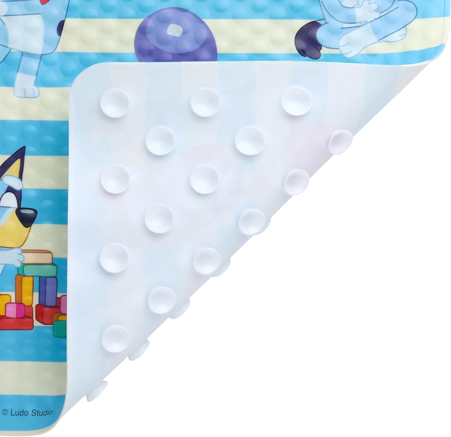 Bluey Non-Slip Vinyl Bath Mat for Kids with Suction Cups