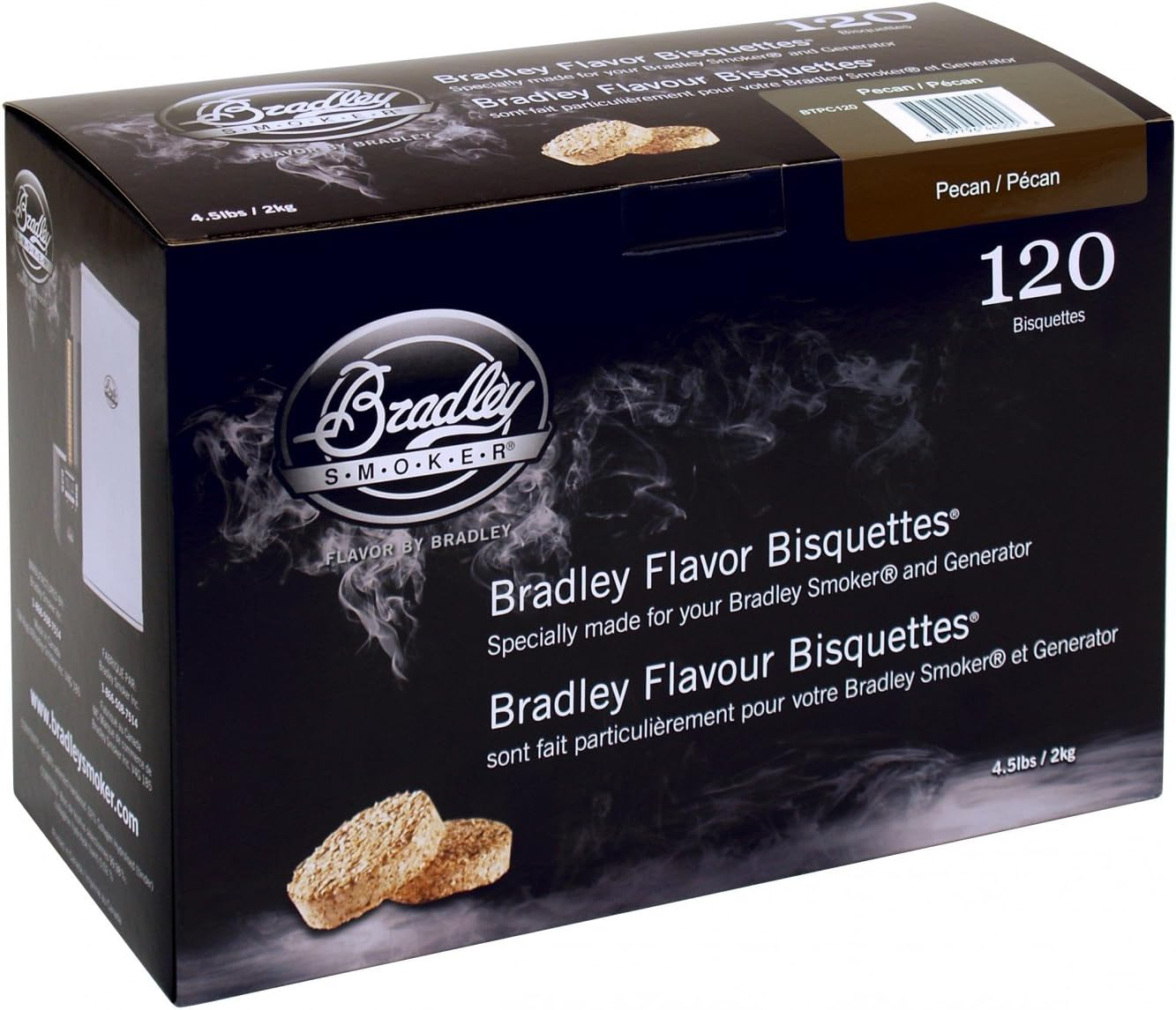 Bradley Smoker Smoking Bisquettes Pecan Wood 120Pk