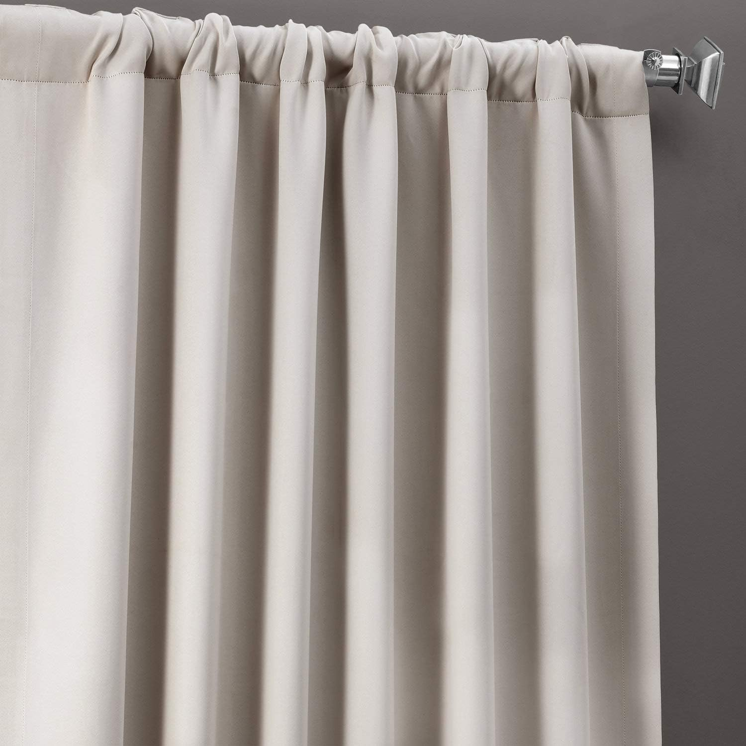 Alabaster Beige Blackout Room Darkening Curtain (1 Panel), Alabaster Beige, 50W X 96L