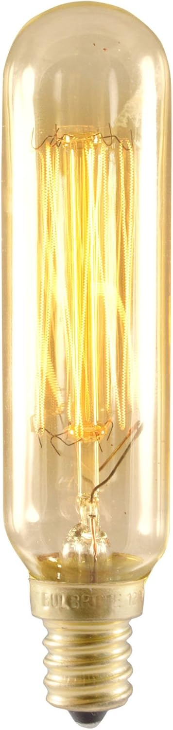 Bulbrite 132506 - 5PK - 25W - T6 - Thread - E12 Base - 120V - 1900K - 3000Hrs - Antique - Nostalgic Incandescent Edison