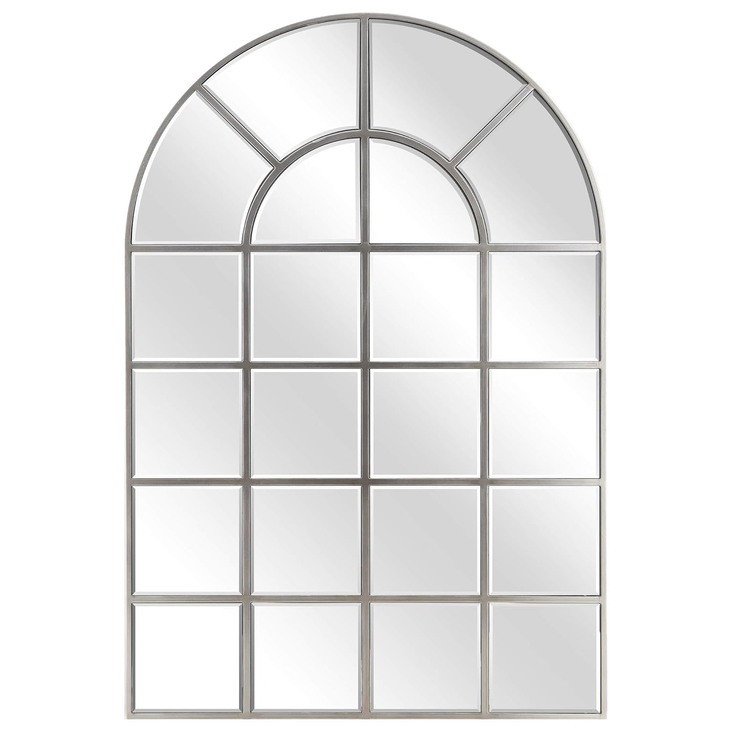 Empire Art Direct  30 x 44 in. MDF Base Covered with Beveled Arch Window Wall Mirror - 0.25 in. Beveled Edge