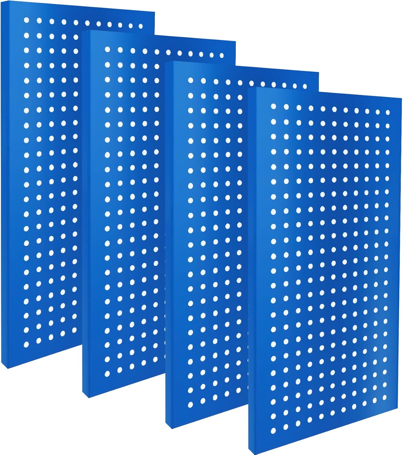 4 Pack Metal Pegboard Panels 24" x 12" Black Heavy Duty Steel Pegboard Wall Organizer, Garage Utility Tools Pegboard Storage System for Workbench, Shop, Shed Modular Peg Board Organizer Board Kit