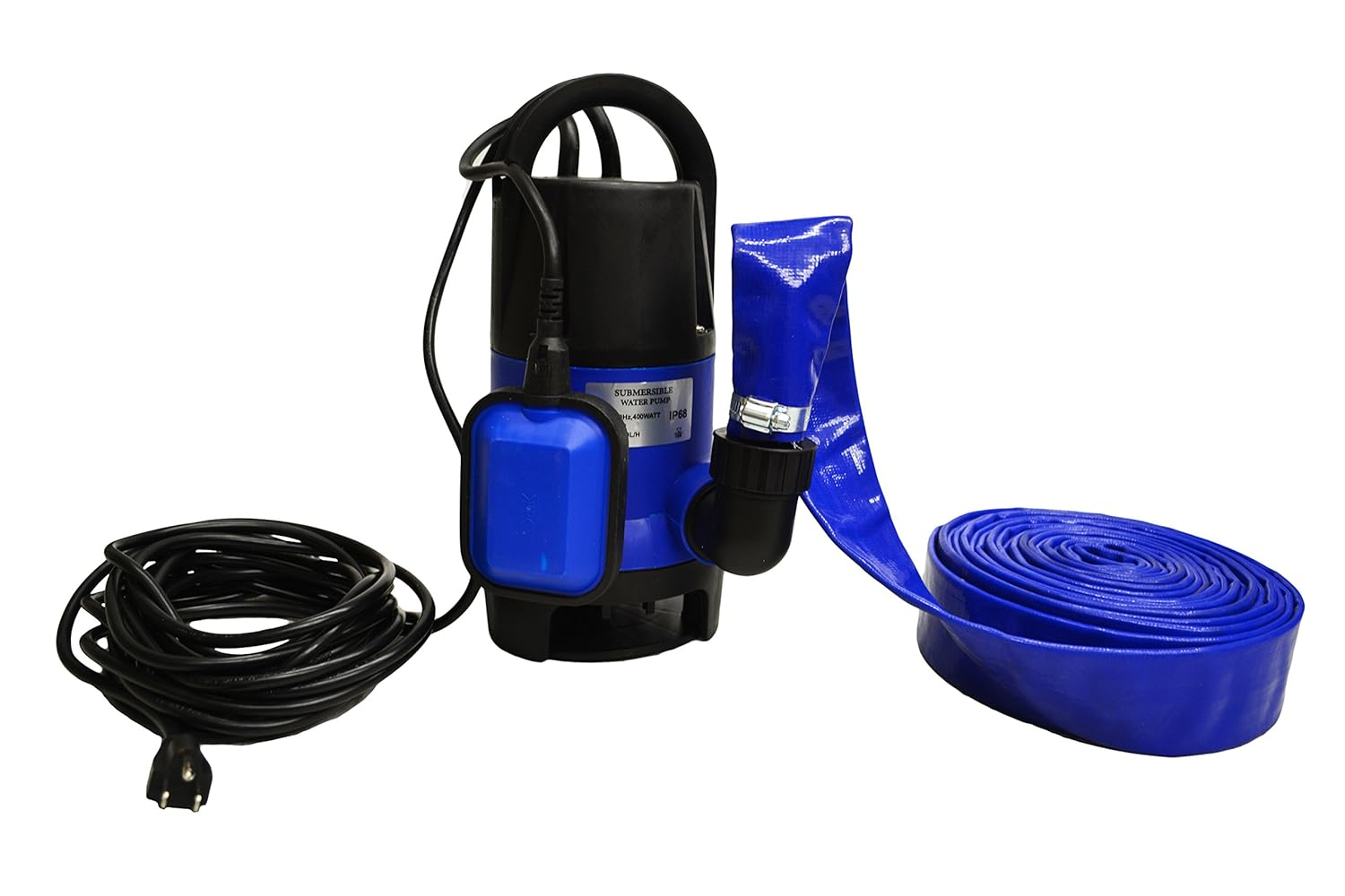 EZ Travel Submersible Above Ground Pool Water Drain Pump Kit with Hose