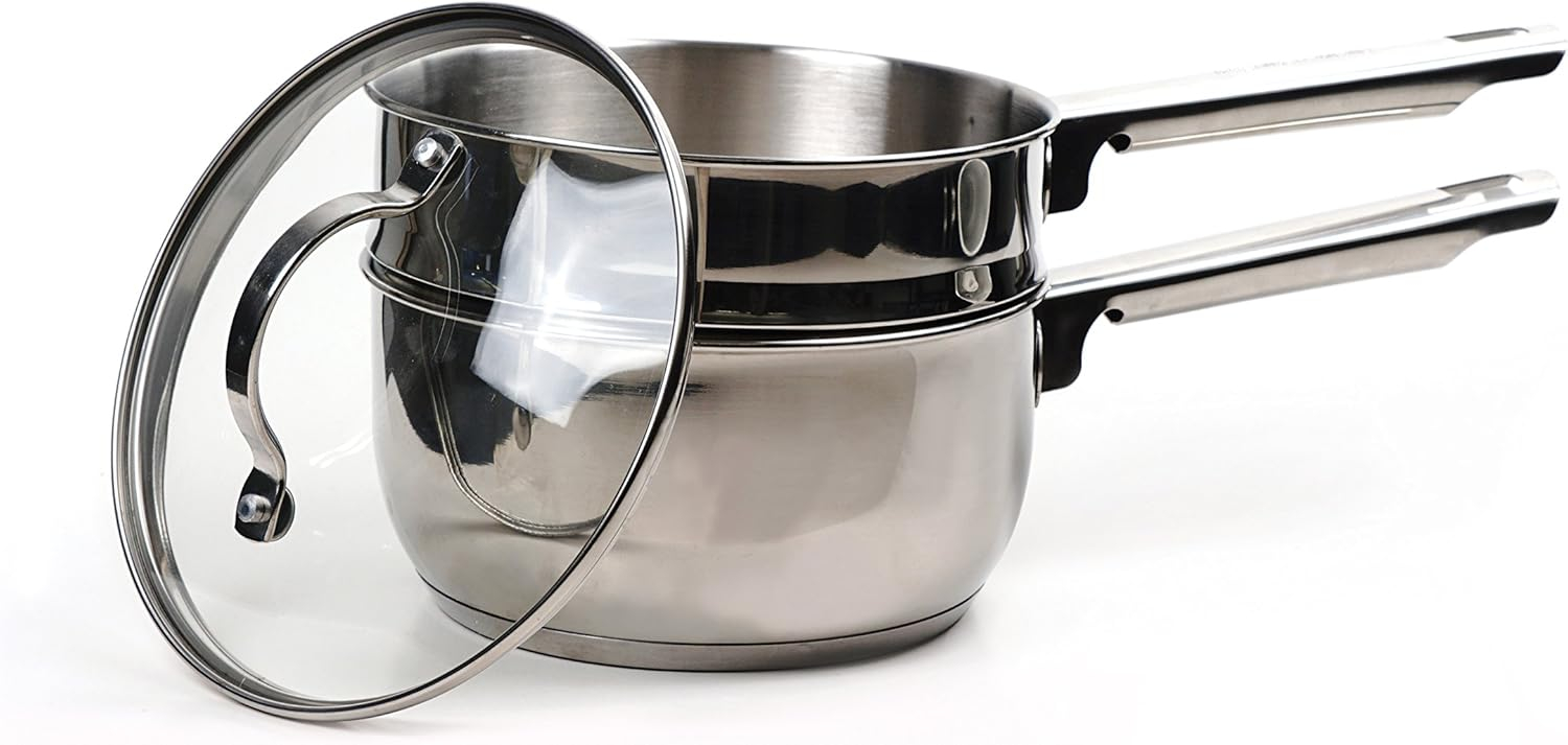 RSVP International Induction Double Boiler, 1 Quart, Multi Color