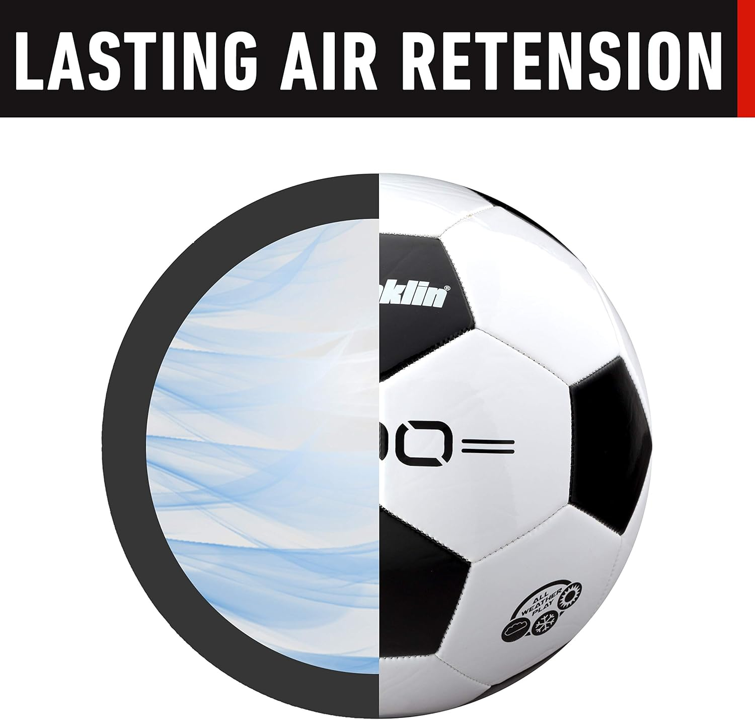 Franklin Black and White Size 4 PVC Soccer Ball