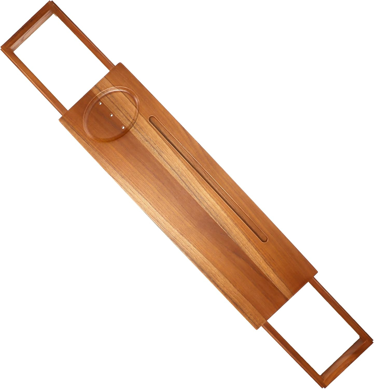 Ginsey 3 Piece Teak Spa Gift Set, Includes Expandable Tray,  Bath Pillow, And Exfoliating Scrubber