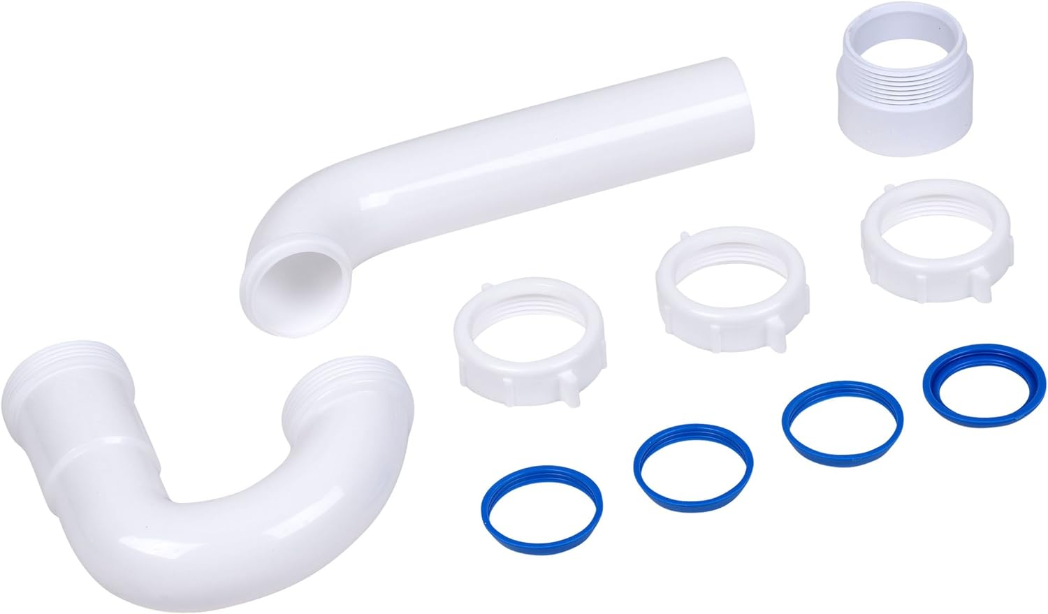 Dearborn P9703WBG 0.5 x 1.5 in. White P-Trap Reversible J-Bend Plastic Pipe
