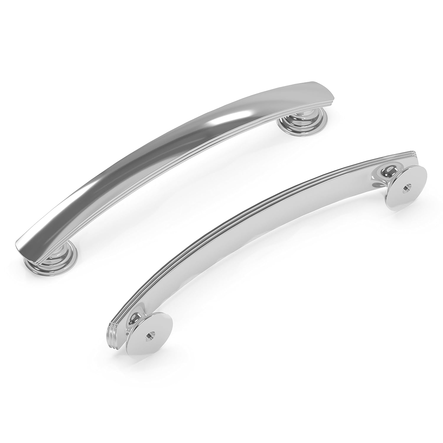 American Diner 5-1/16 in. Modern Arch Cabinet Pull Chrome Handle for Kitchen, Bathroom, and Furniture (10 Pack)