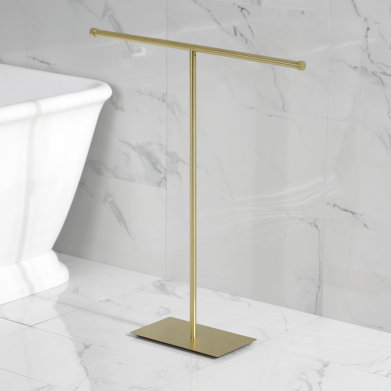 Oil Rubbed Bronze T-Shape Towel Rack with Weighted Base