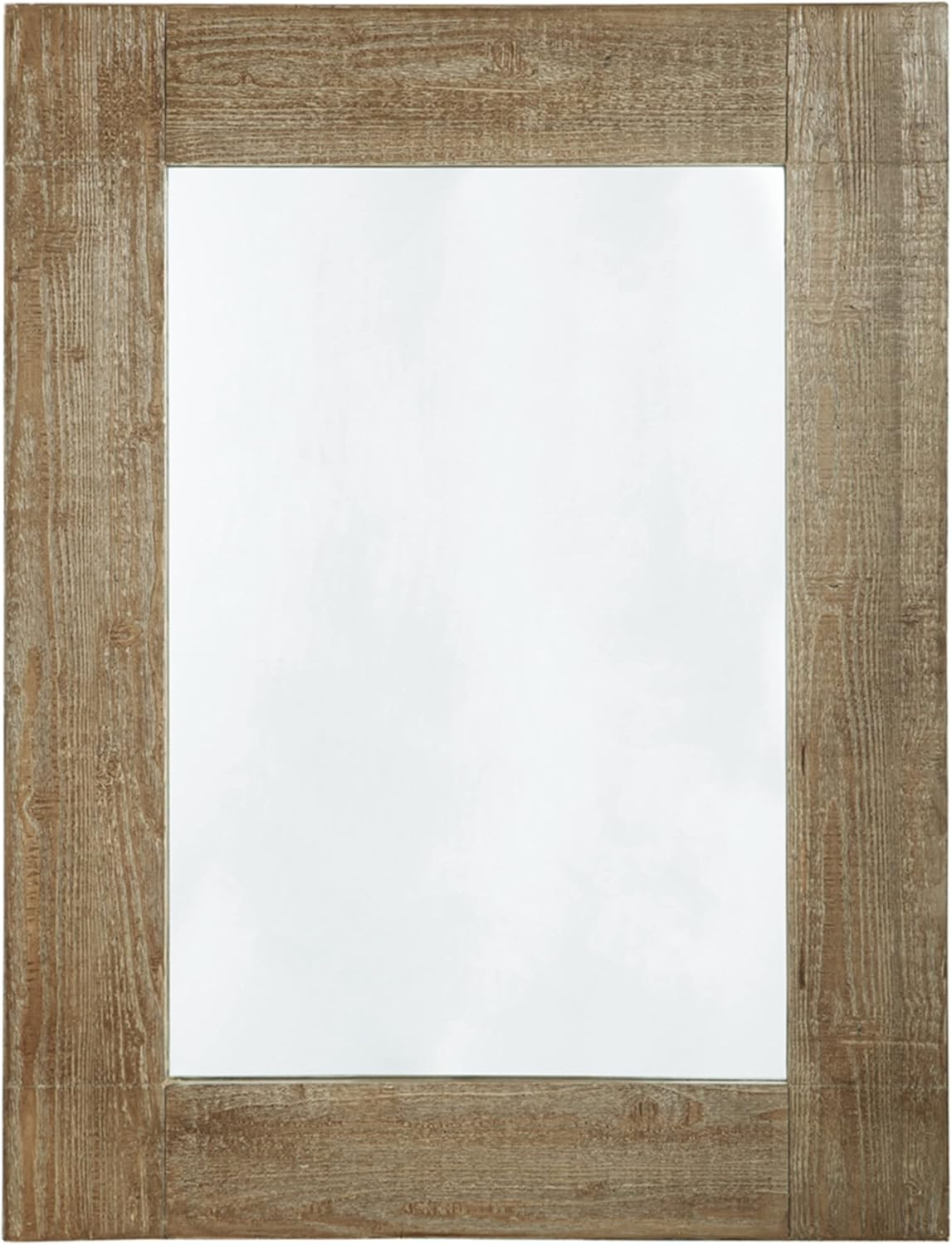 Signature Design by Ashley Casual Waltleigh Accent Mirror  Distressed Brown