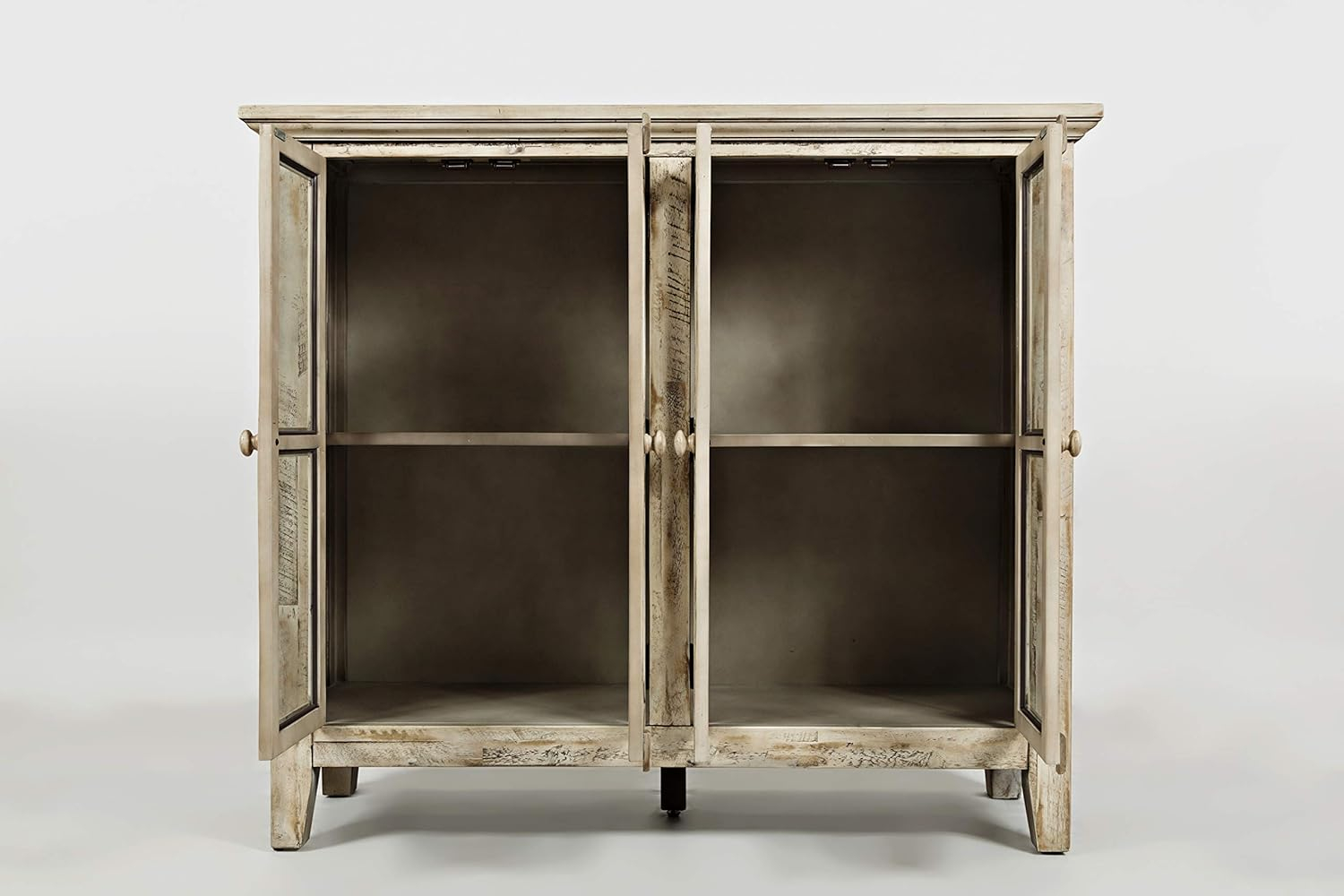 Jofran Rustic Shores 48" Coastal Distressed Acacia Four-Door Accent Cabinet