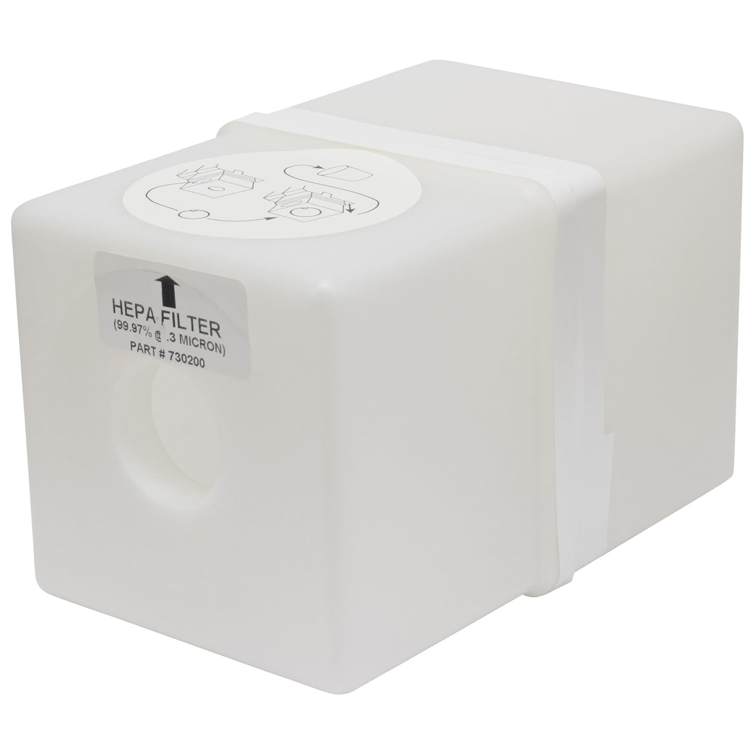 Opaque HEPA Filter Cartridges for Express Vacuum Systems, 2-Pack