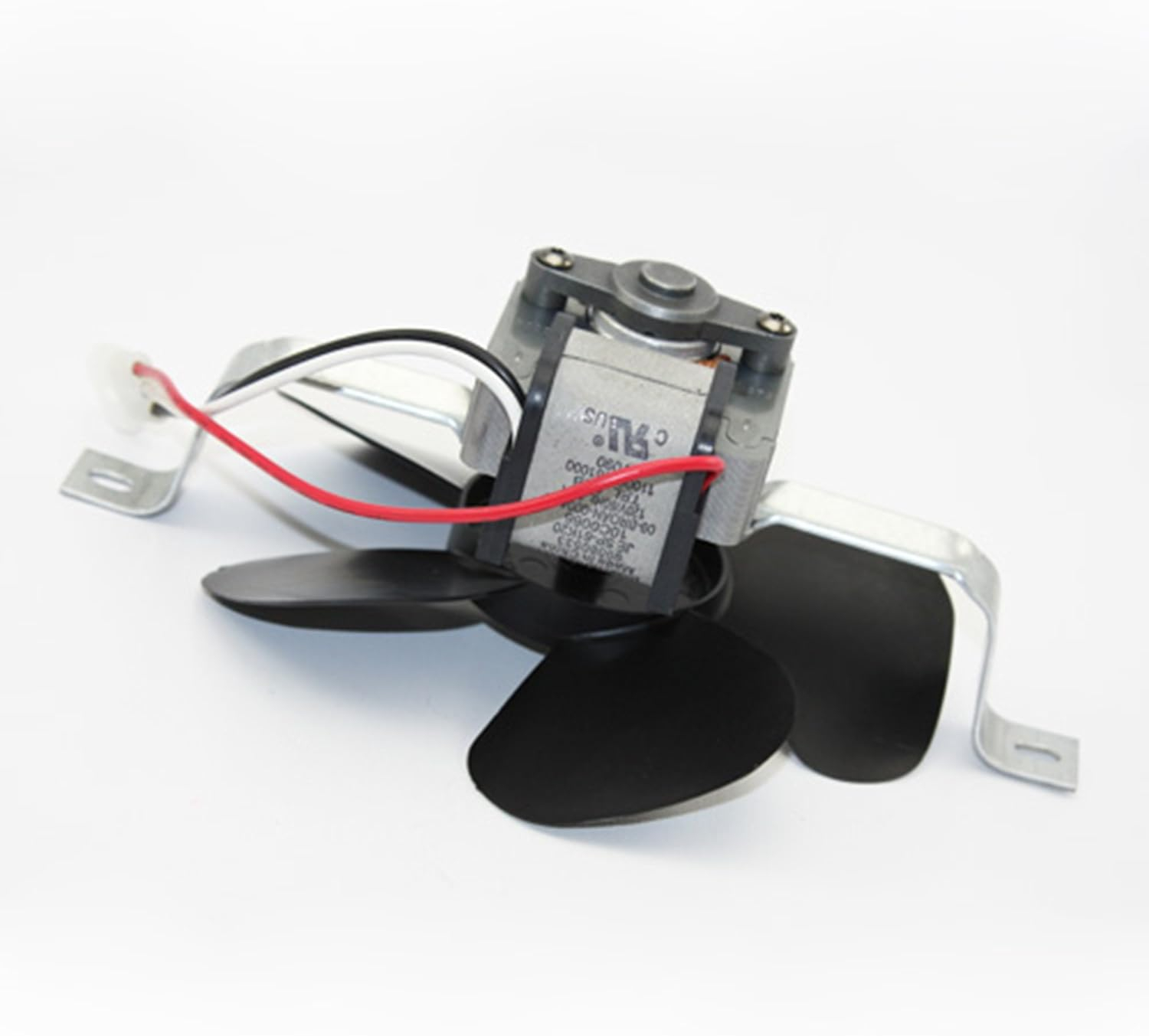 Efficient Dual-Speed Black and Silver Range Hood Fan Motor Assembly