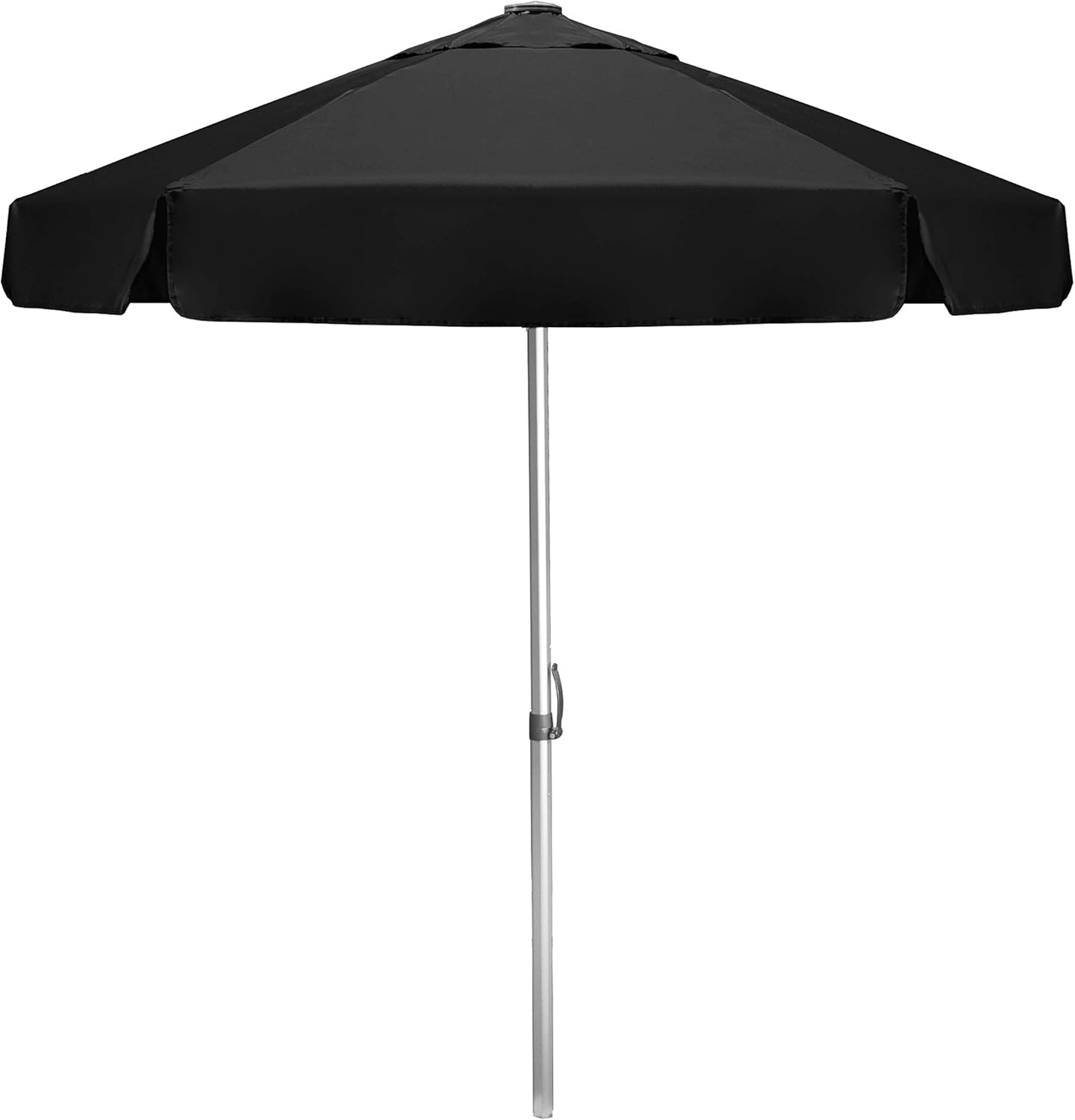 The Vented Bistro 7ft Windproof Sun Shade Outdoor Patio Umbrella with Push Button Tilt, Restaurant Market Outdoor Table Umbrella, Heavy Duty Commercial Quality Patio Umbrella, Black