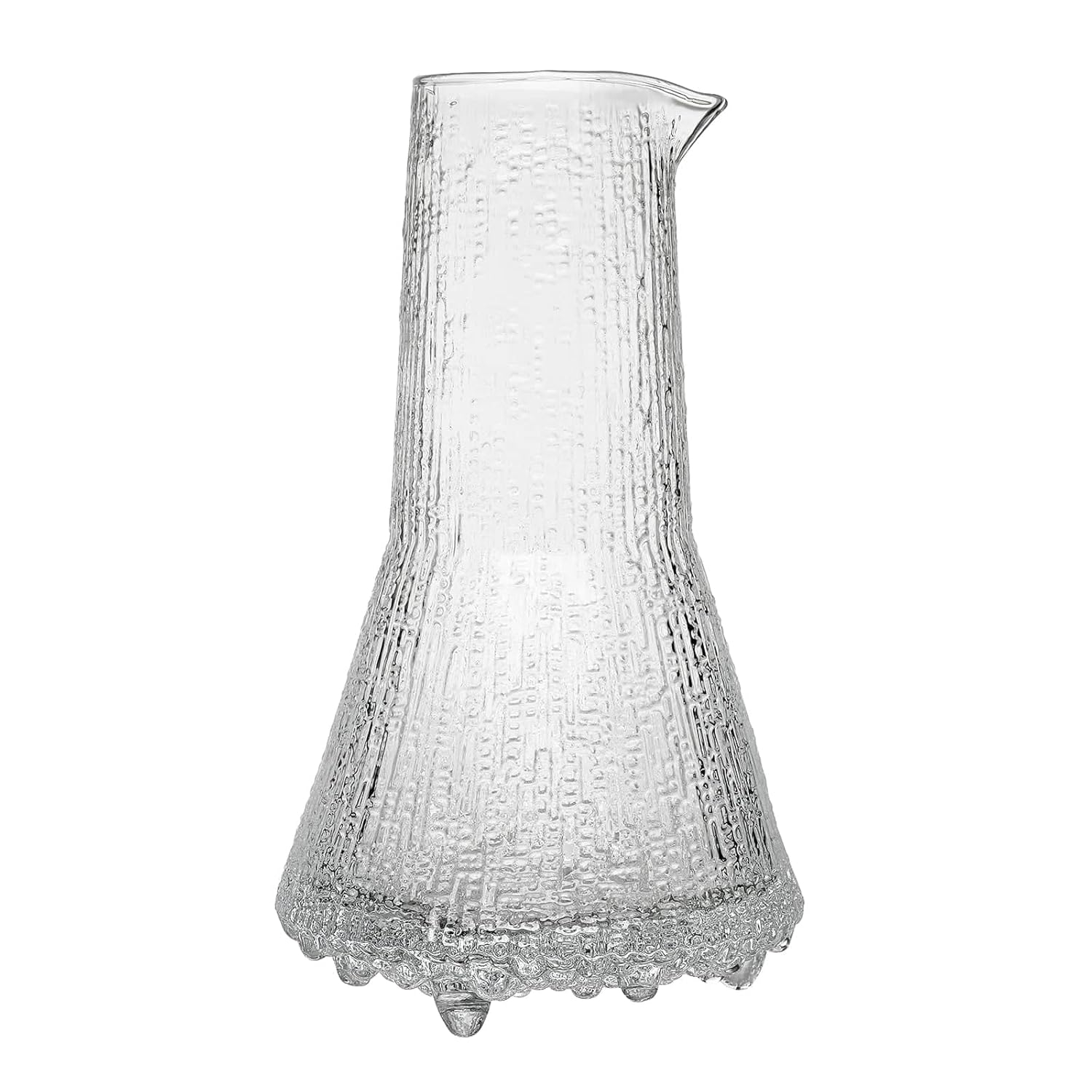 Clear Textured Glass 17 oz Pitcher for Cold Drinks
