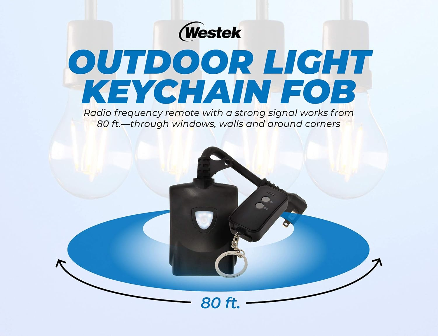 AmerTac RFK306LC Outdoor Wireless Remote & Plug-In Receiver Kit, Black