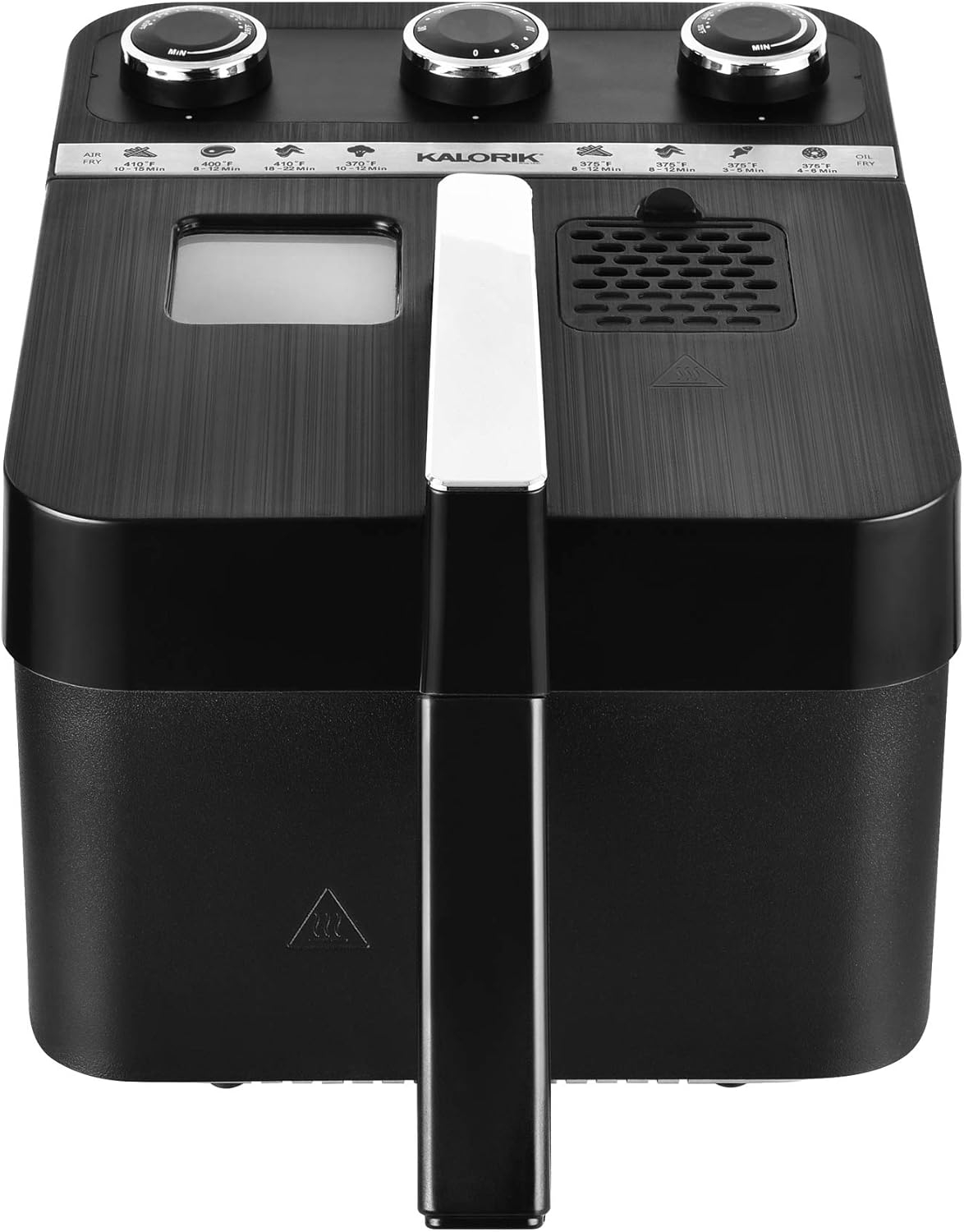 Kalorik 2-in-1 Air Fryer and Deep Fryer, Black