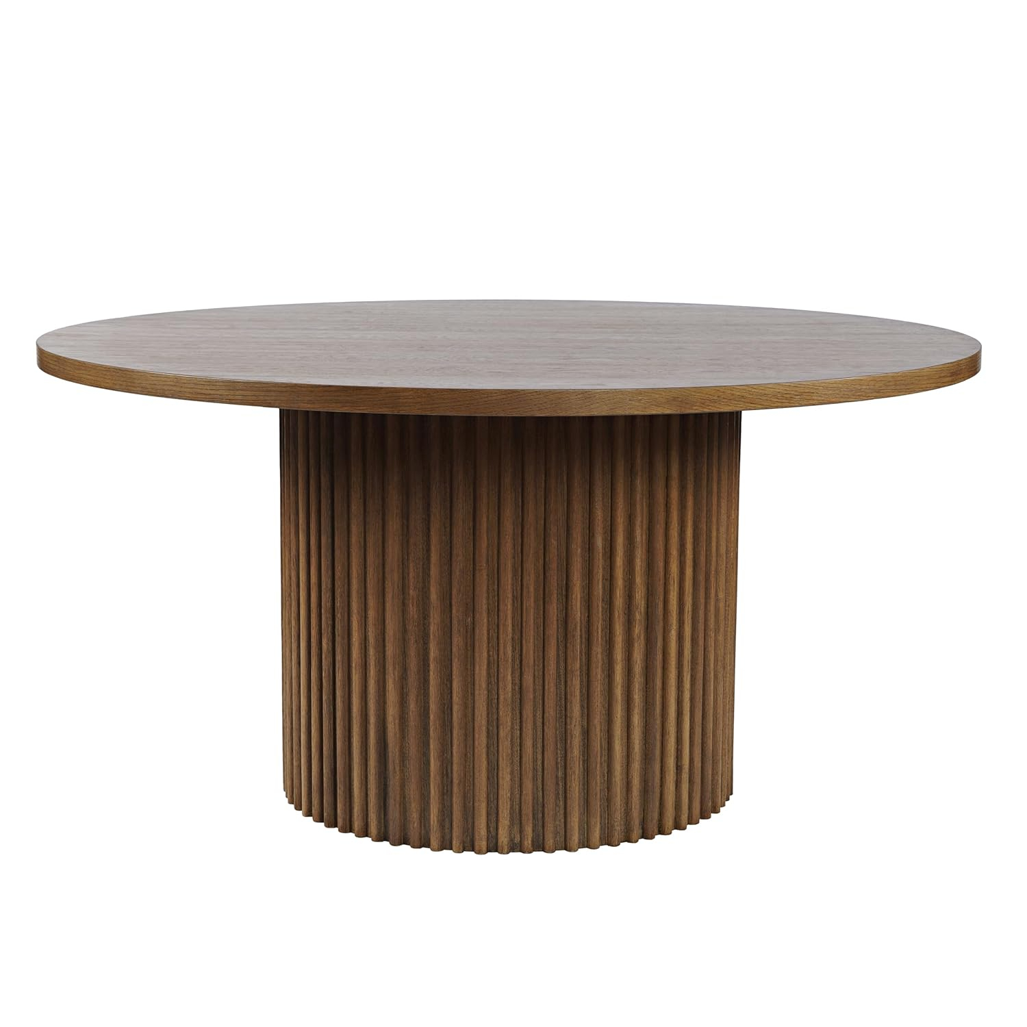 Auden 60" Chestnut Fluted Pedestal Base Dining Table