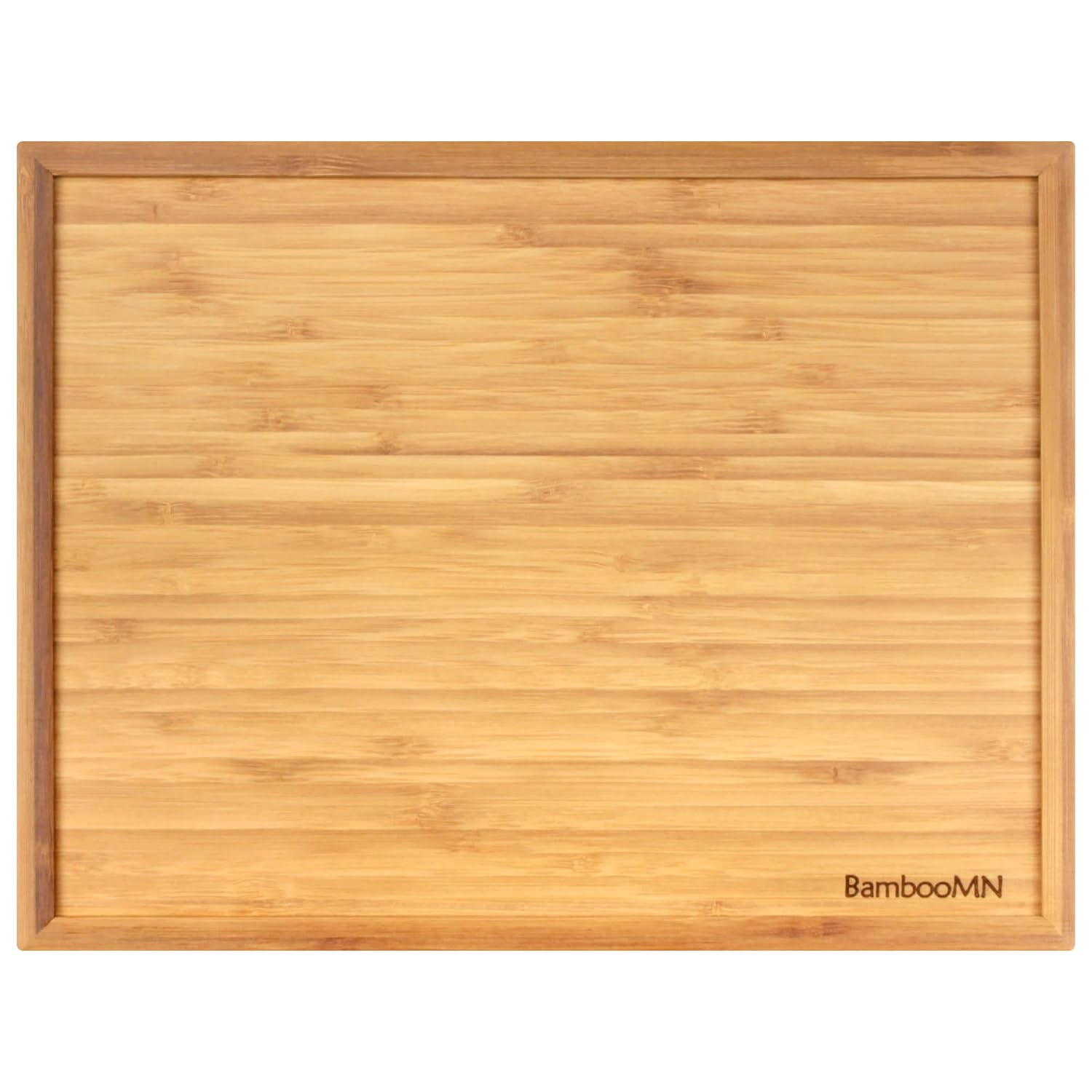 Natural Bamboo Rectangular Serving Tray for Food and Drinks