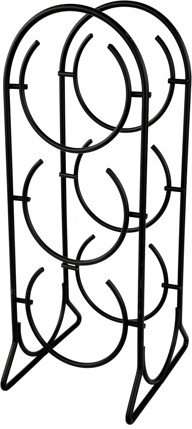 Spectrum Diversified Horseshoe Wine Rack, 3 Bottle, Black
