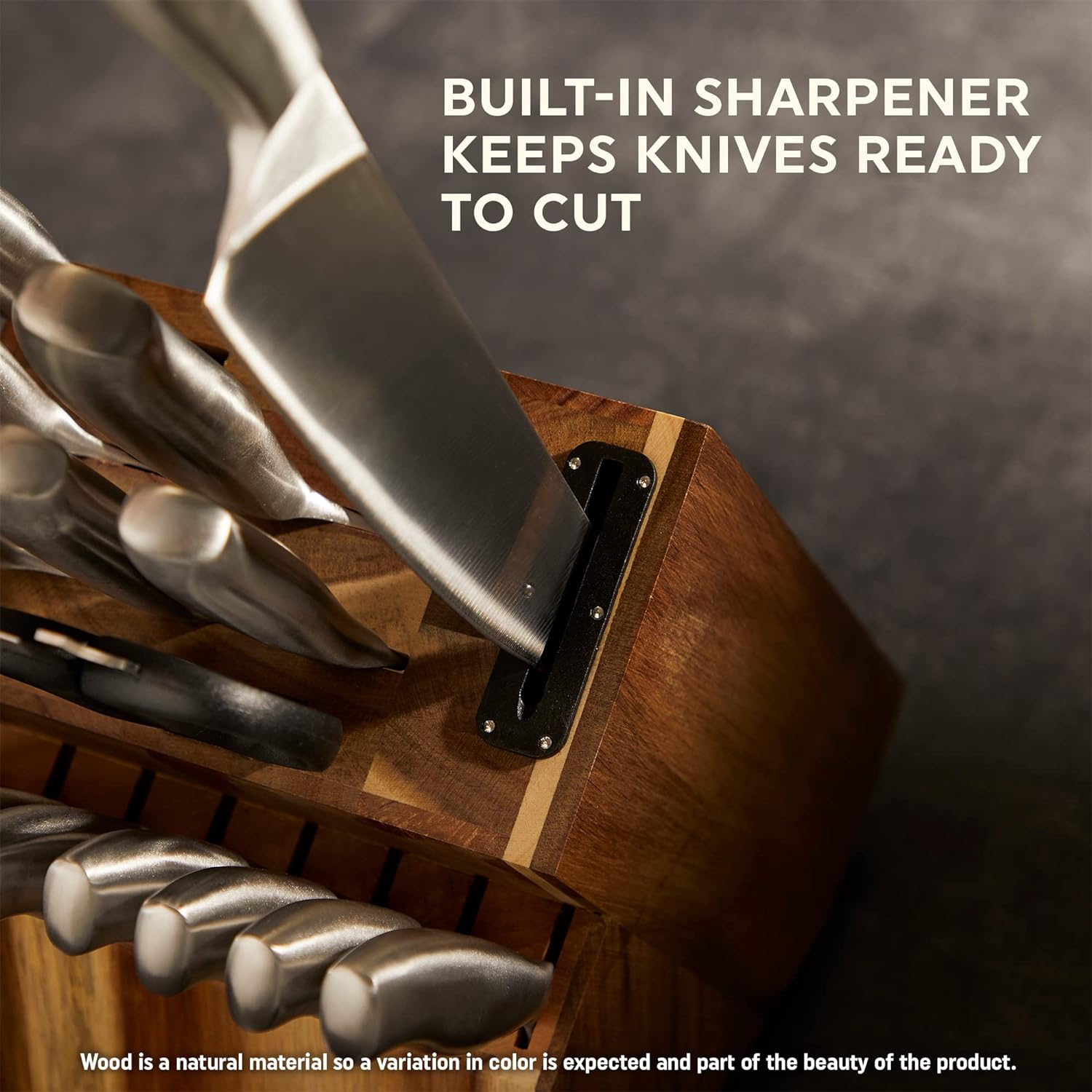 Chicago Cutlery Insignia Steel 18-Piece Kitchen Knife Block Set with Sharpener