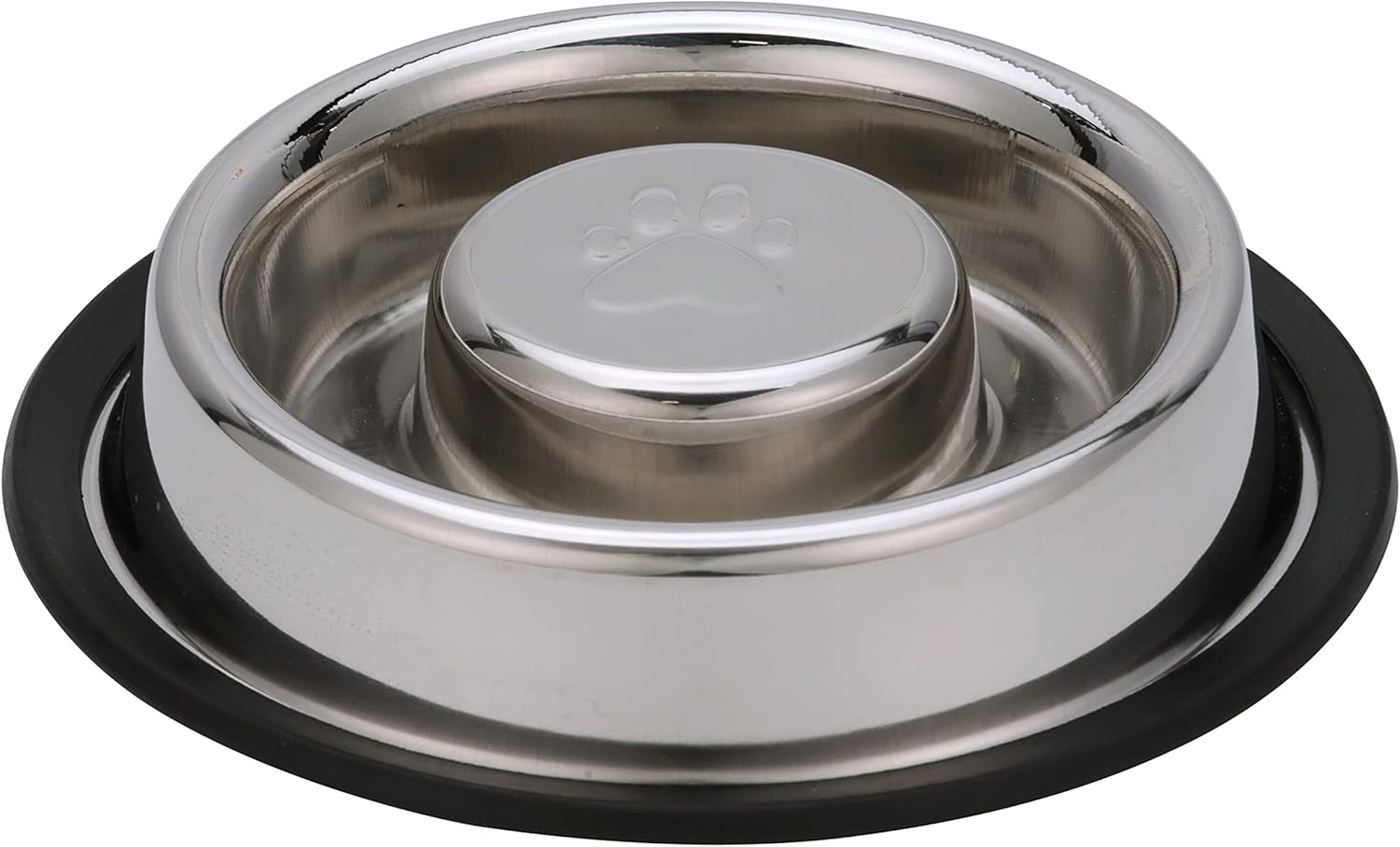 Neater Pets Stainless Steel Non-Tip Slow Feed Bowl - Improves Digestion, Stops Obesity, and Slows Down Eating, 3/4 Cup