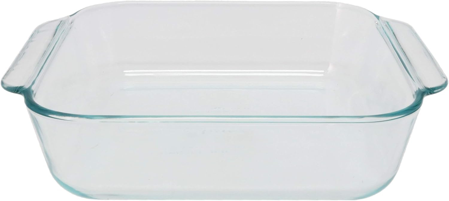 Pyrex 222 2-Quart Square Clear Glass Casserole Baking Dish