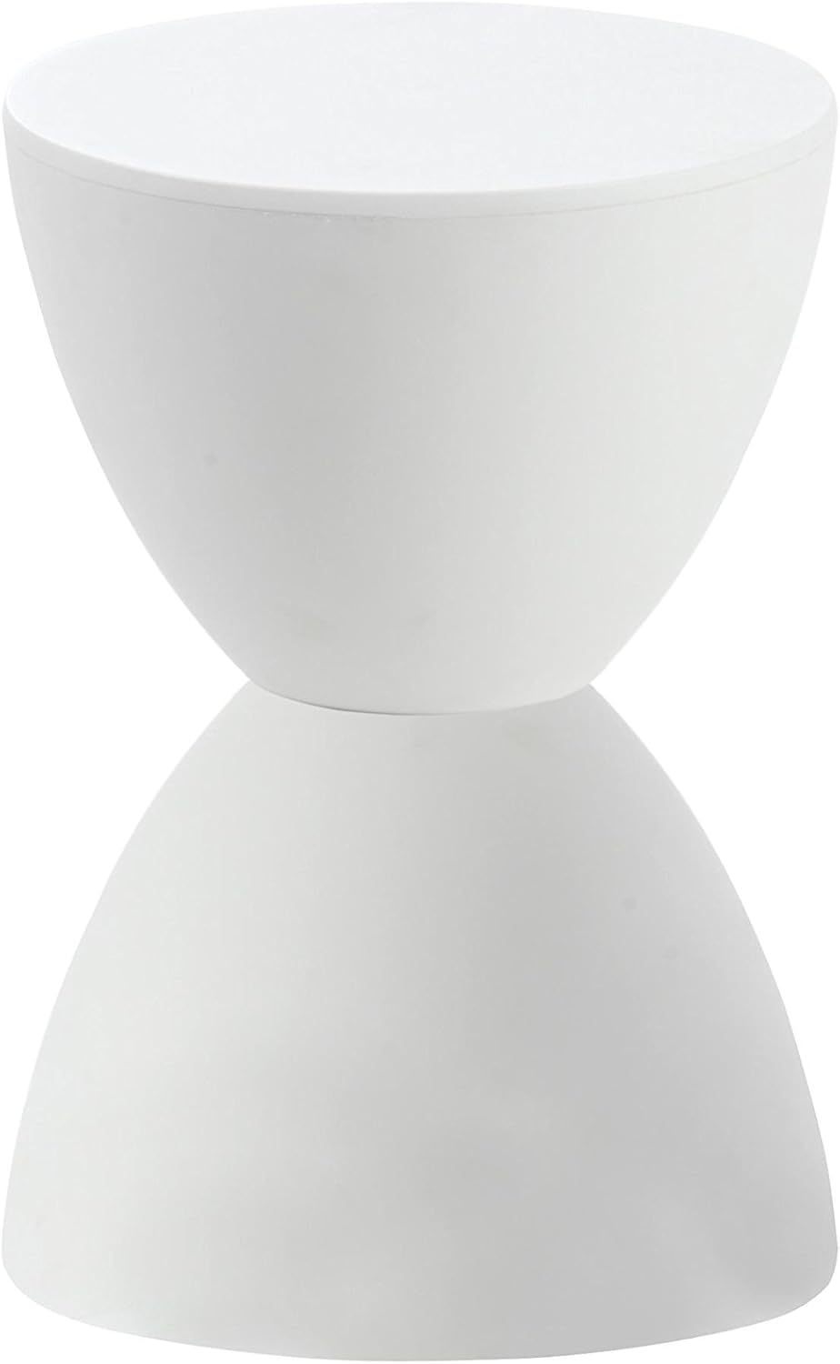 Hourglass Shaped Stool Plastic Modern Simple Nordic Style Household Round Stool for Bathroom Fitting Room White