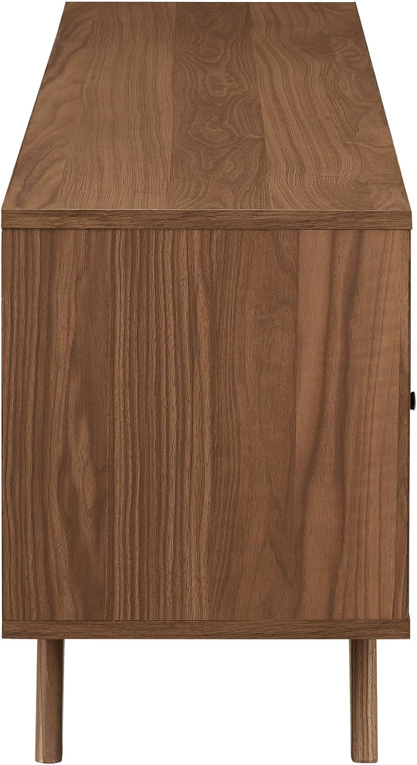 Walker Edison Mid-Century Modern Storage TV Stand for TVs up to 80”, Mocha