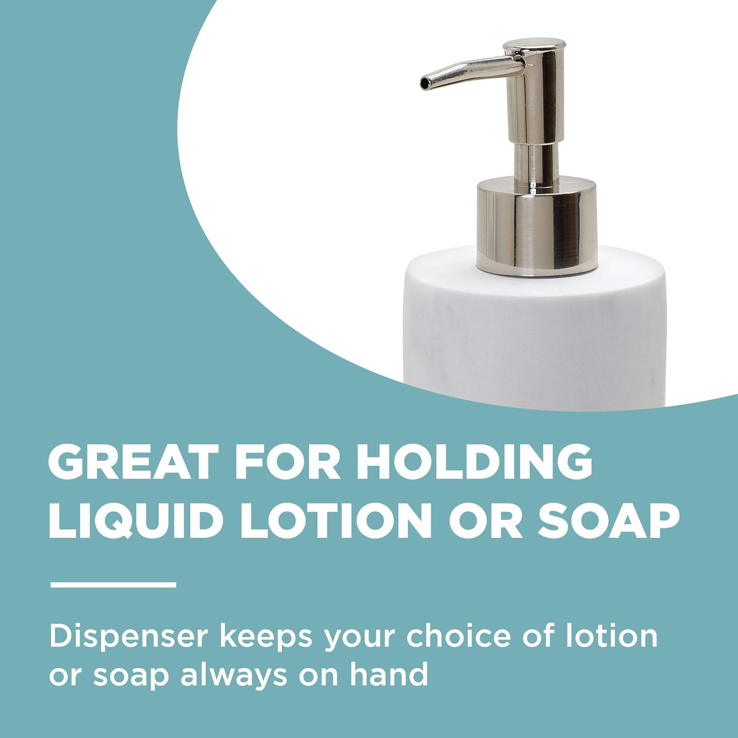 Zenna Home Corin Hand Soap Dispenser, Resin with Marble Grey Finish â€“ Refillable Liquid Hand Soap or Lotion Pump â€“ Stylish Soap Dispenser for Bathroom or Kitchen Sink â€“ Premium Ba