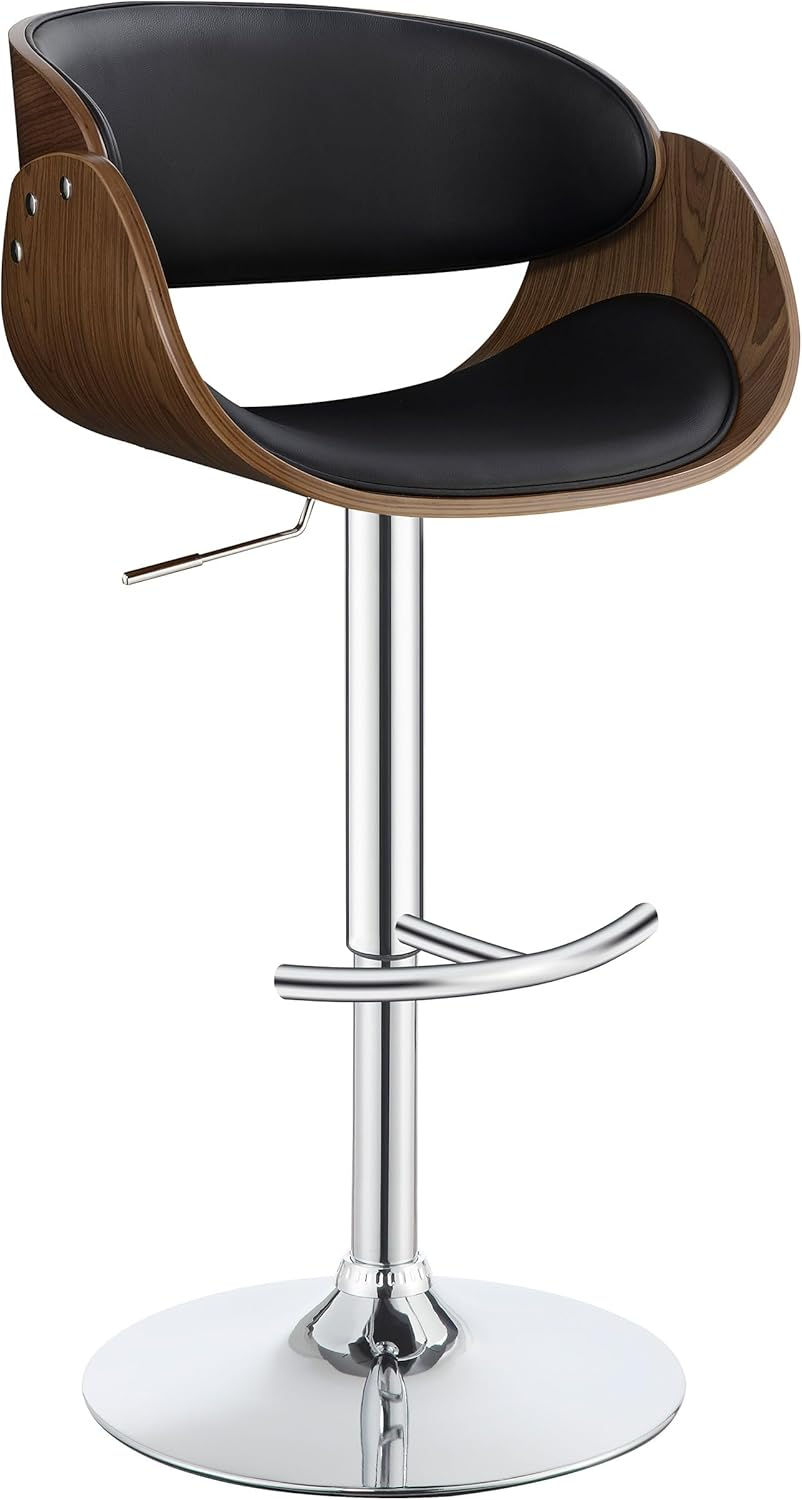 Dana Adjustable Bar Stool Black and Chrome
