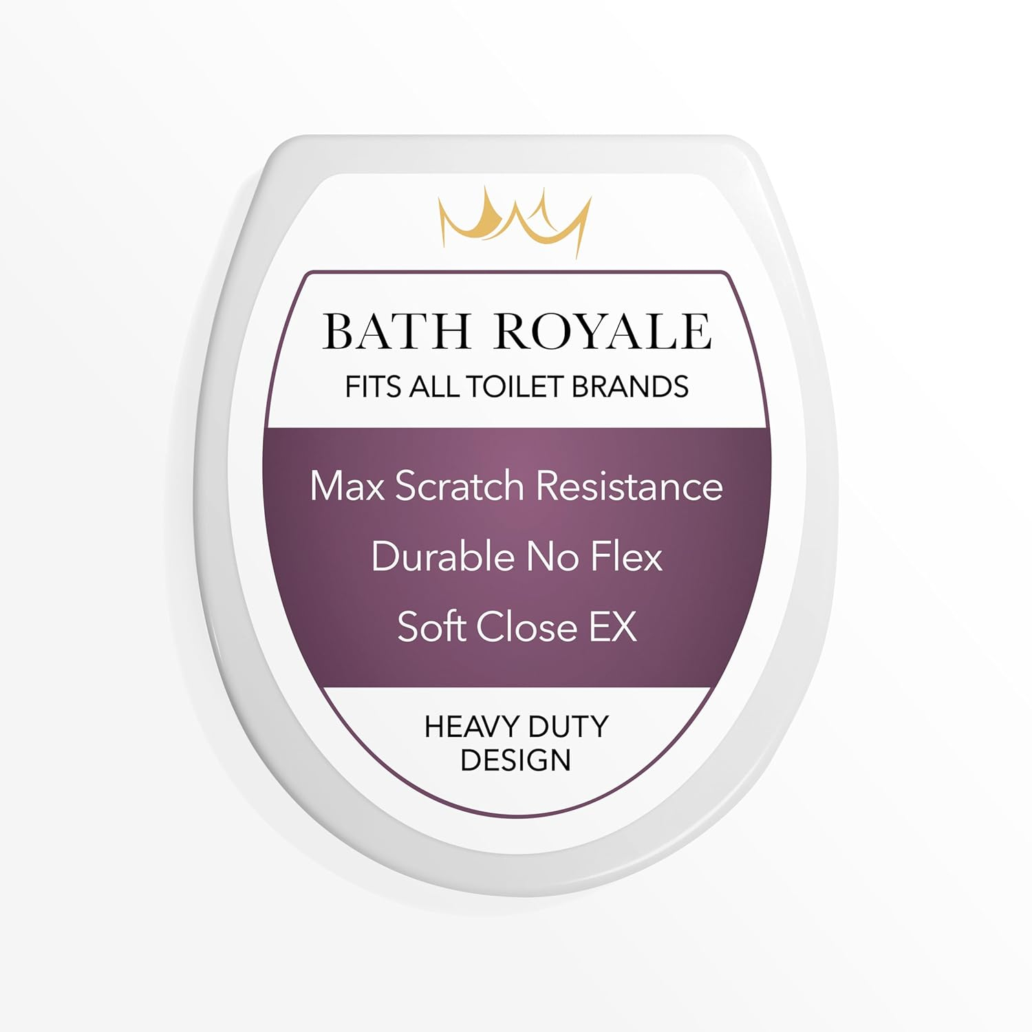 Slow Close Toilet Seat Round BR283-00 Heavy Duty & Scratch Resistant, Fits All Toilet Brands, MasterSuite Series