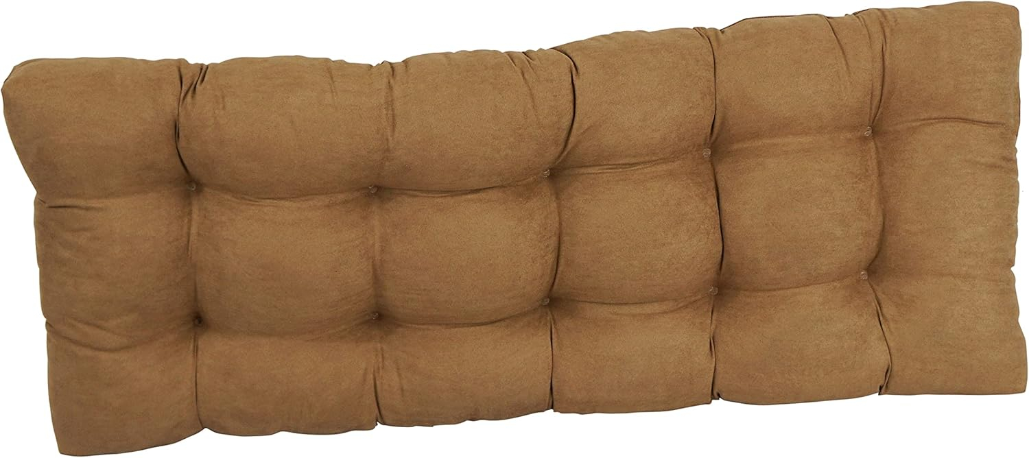 Blazing Needles 46-inch by 19-inch Tufted Solid Microsuede Bench Cushion