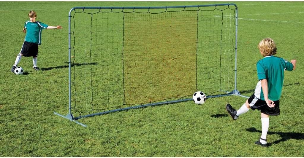 Franklin Sports Soccer Rebounder - Tournament Steel Rebounding Net -  Training - 12'x6' - Silver
