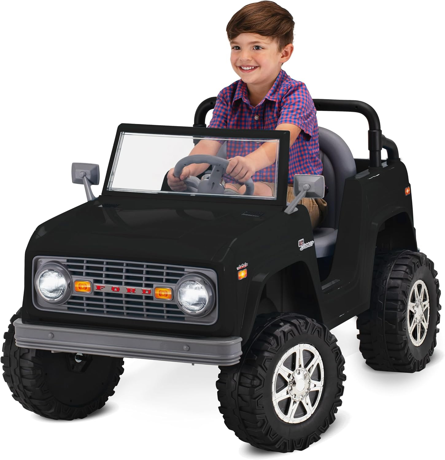 Kid Trax Classic Ford Bronco Ride-On Toy, 6-Volt, Black