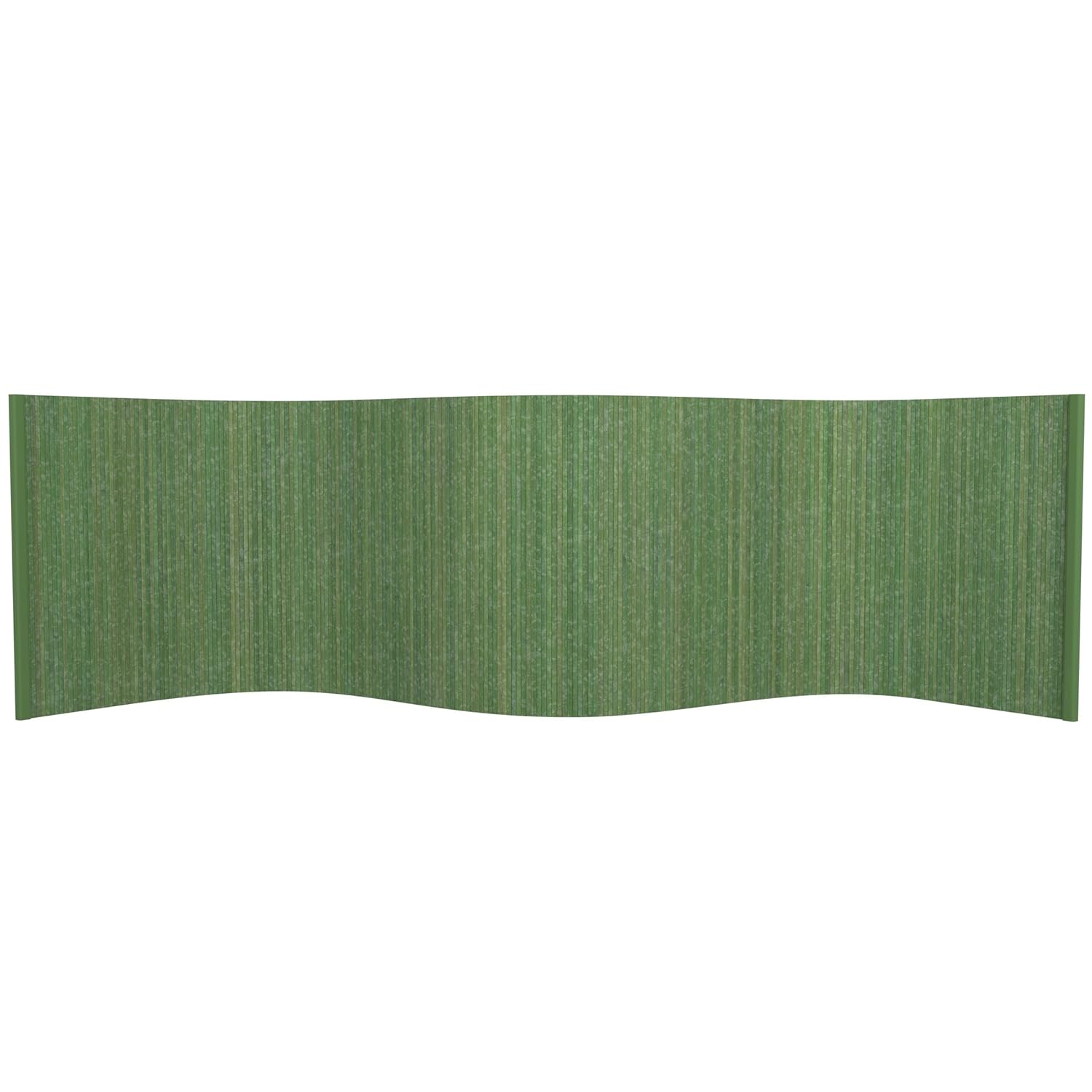 2 ft. Short Bamboo Wave Screen - Distressed Green