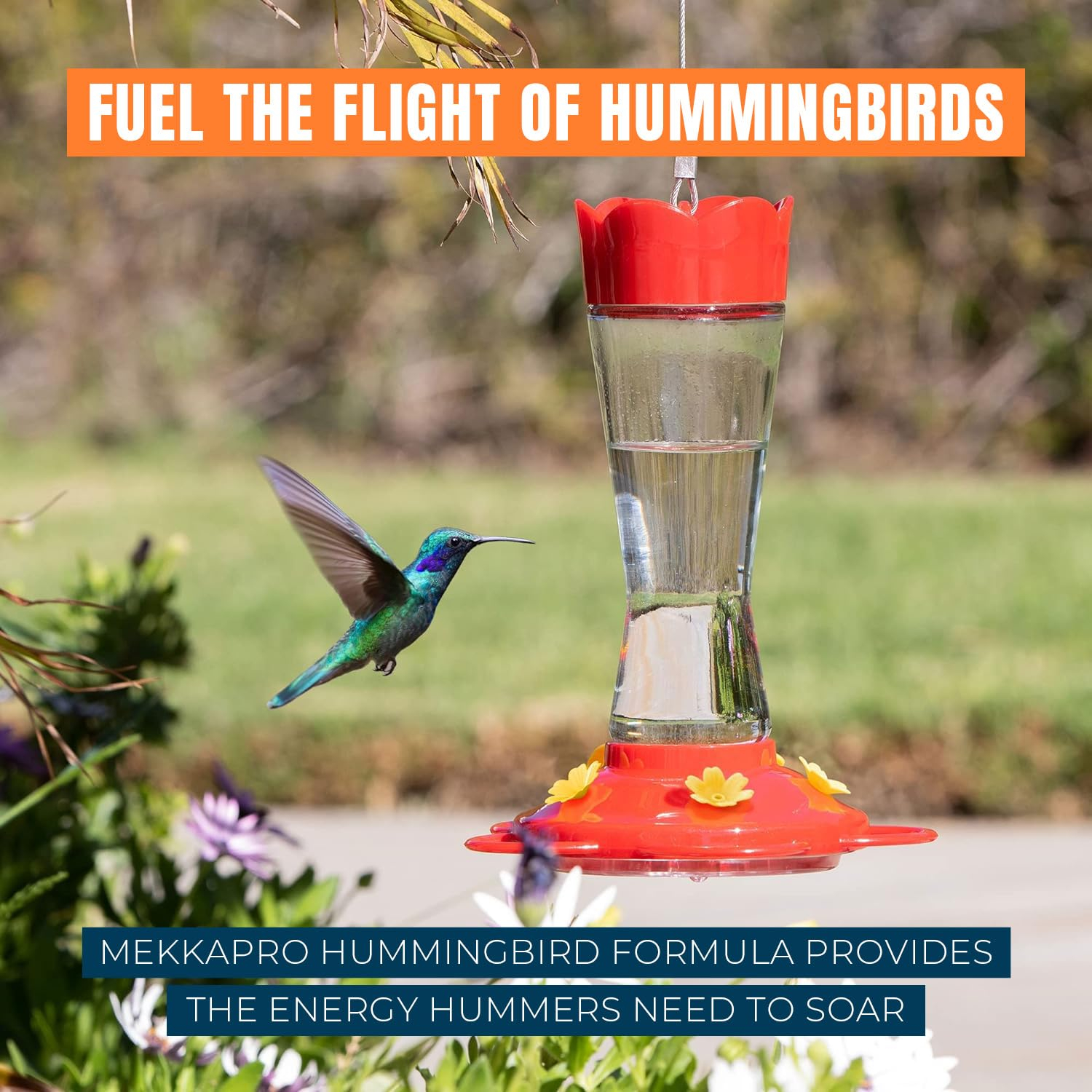 MEKKAPRO Premium Hummingbird Nectar - 60oz - Attract, Delight, and Energize Your Garden with Our Irresistible Sugar-Packed Formula - No Mess, No Fridge Needed - Ready-to-Use Convenience