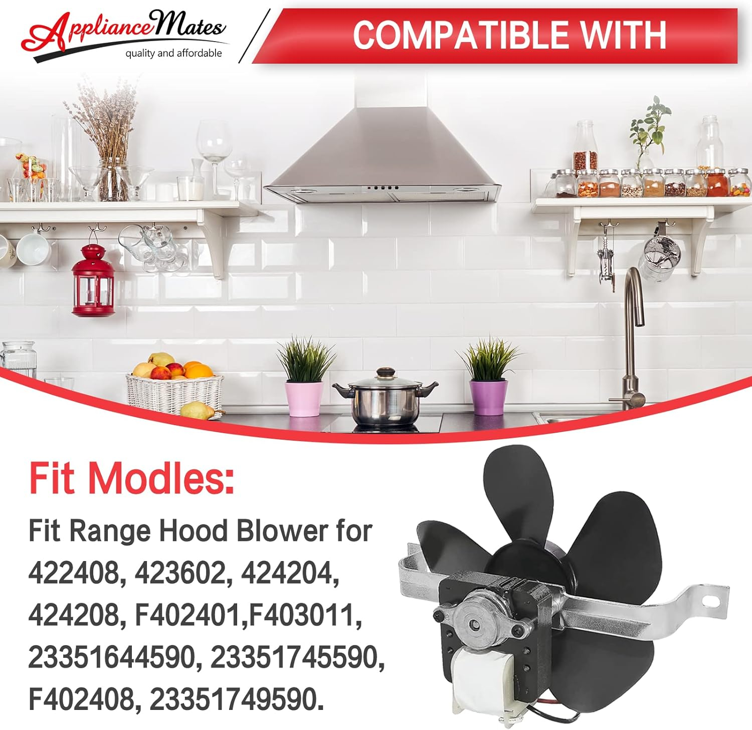 APPLAYERR 2 Speed Range Hood Motor Assembly for Broan Kenmore NuTone Fan Blade Mounting Bracket Easy Install Quiet Efficient