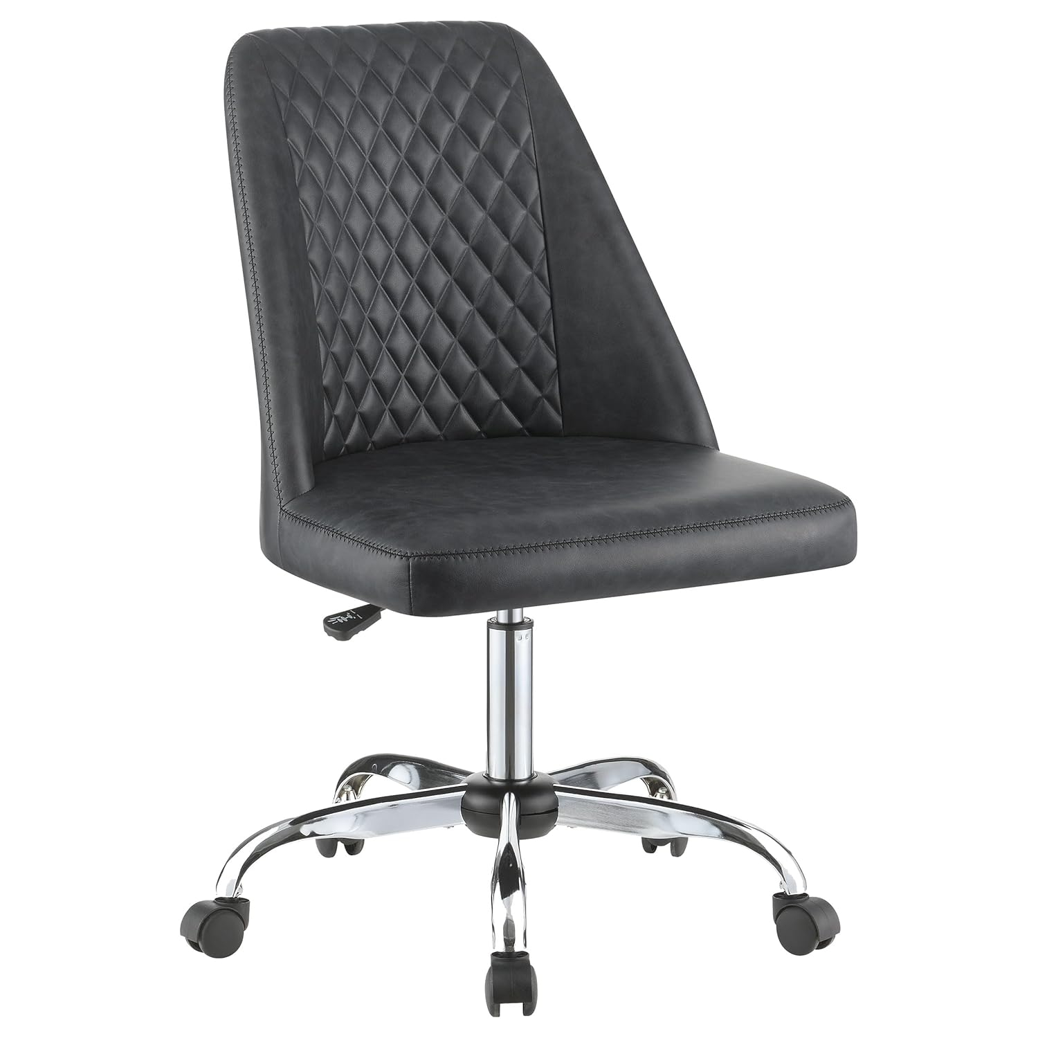 Coaster Althea Upholstered Tufted Back Faux Leather Office Chair in Gray