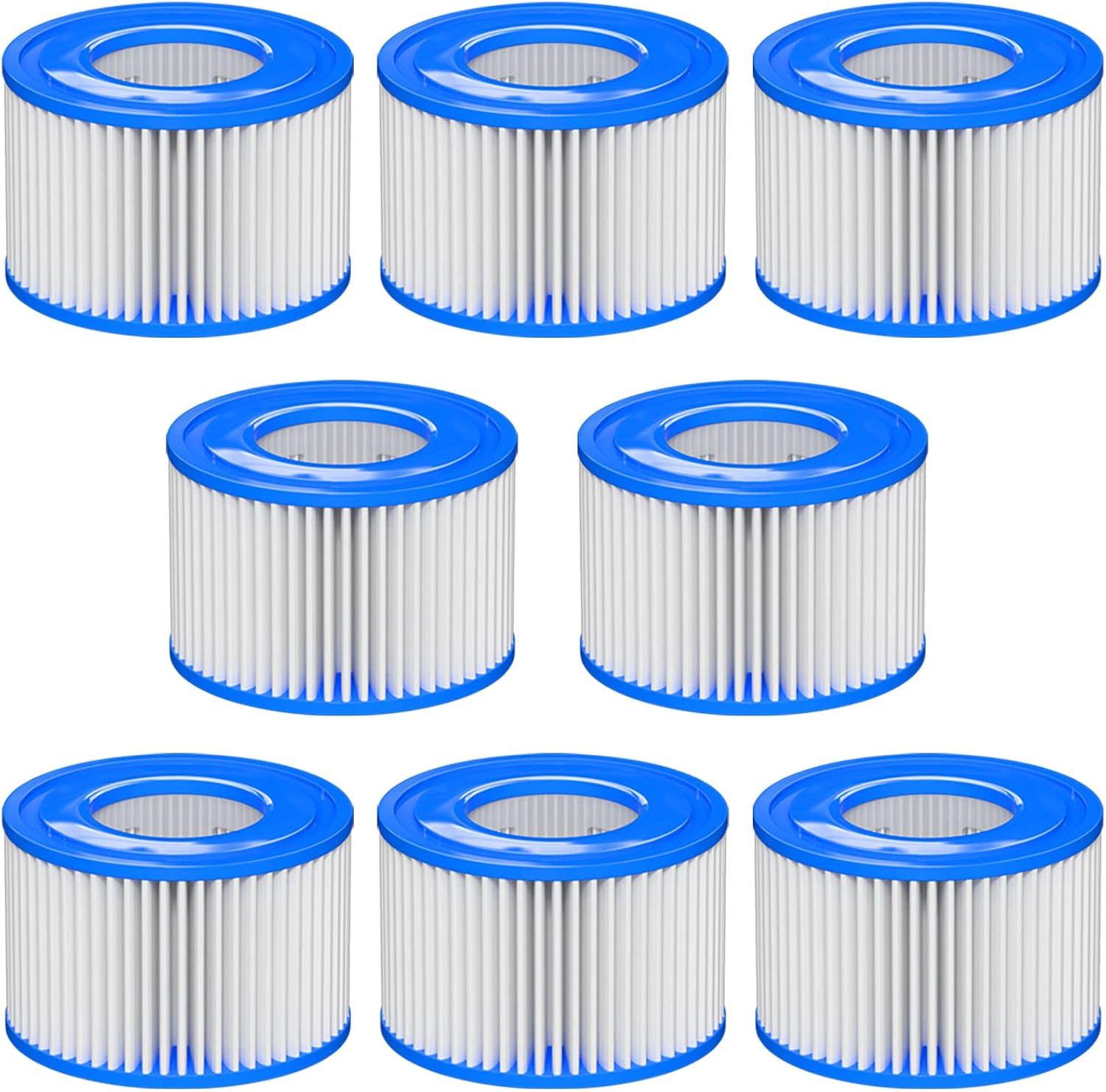 Type Ⅵ Hot Tub Spa Filter Replacement Compatible with Lay-Z-Spa, Coleman SaluSpa 90352E 58323, Inflatable Hot Tub, Swimming Pool Pump Filter Type Ⅵ Cartridge, 8 Pack