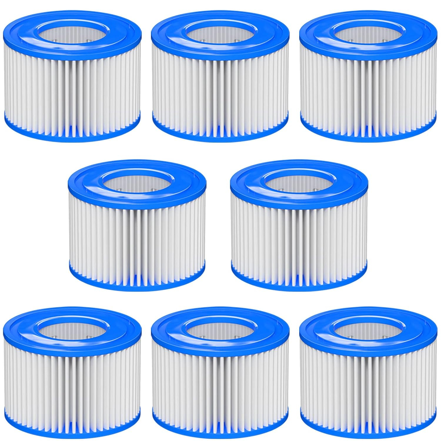 Type Ⅵ Hot Tub Spa Filter Replacement Compatible with Lay-Z-Spa, Coleman SaluSpa 90352E 58323, Inflatable Hot Tub, Swimming Pool Pump Filter Type Ⅵ Cartridge, 8 Pack