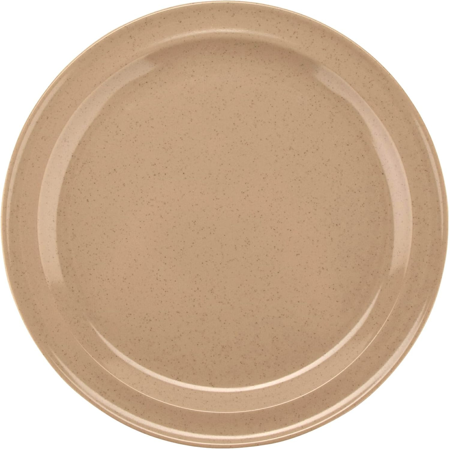 G.E.T. DP-509-S Sandstone 9" Round Plate, Break Resistant Dishwasher Safe Melamine Plastic, Supermel Collection (Pack of 12)