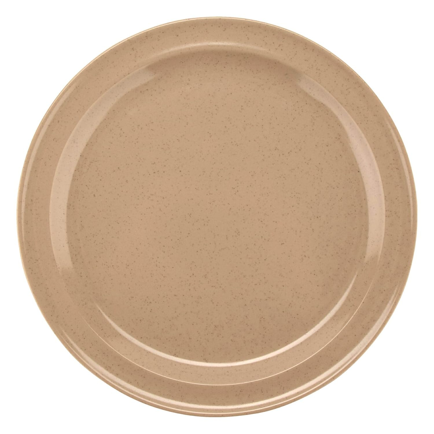 G.E.T. DP-509-S Sandstone 9" Round Plate, Break Resistant Dishwasher Safe Melamine Plastic, Supermel Collection (Pack of 12)